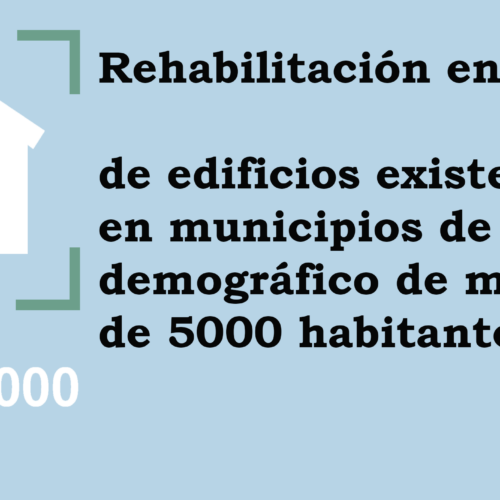 Ayuda para la rehabilitación energética de edificios existentes en municipios de reto demográfico de menos de 5000 habitantes (Programa PREE 5000)